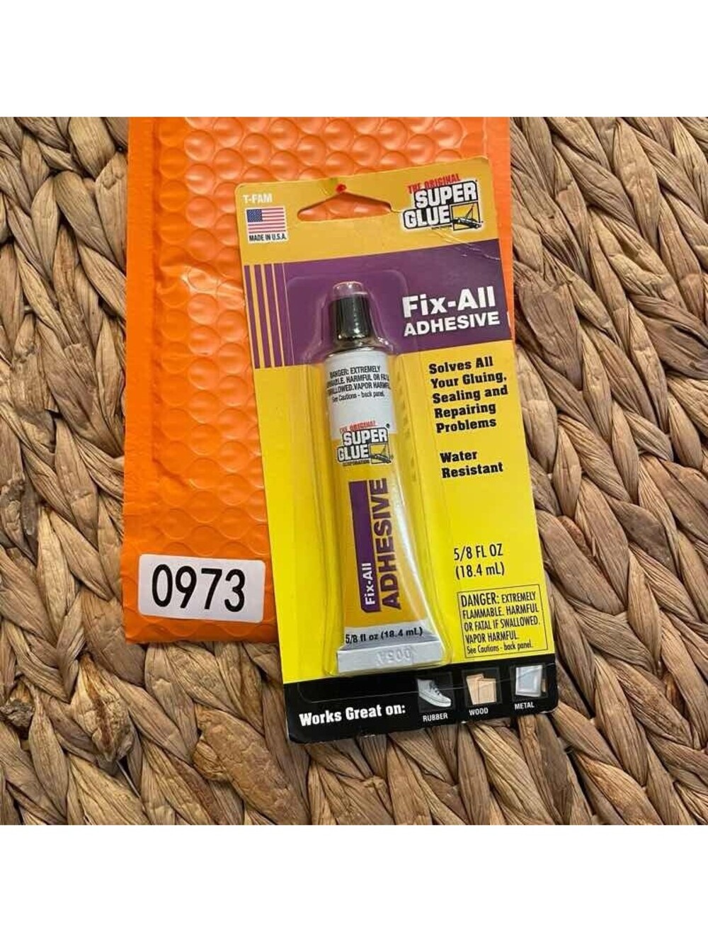 ✅Super Glue Fix-All Adhesive 5/8oz 18.4ml Tube Multi-Purpose Waterproof#️⃣0973